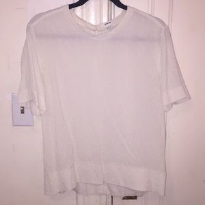 HELMUT LANG | silk textured T-shirt blouse